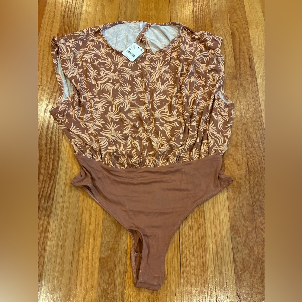 Free People Neutral Motif Bodysuit